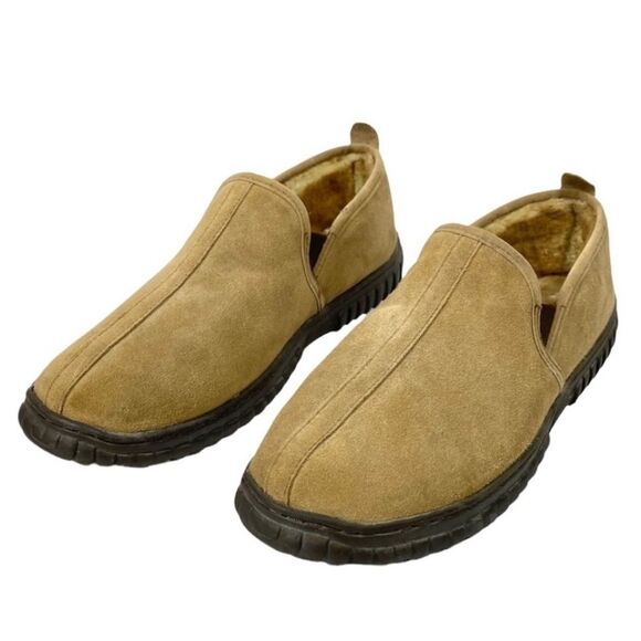 RedHead Lodge Moc Men’s Suede Slippers Faux Fur Indoor Outdoor Size 11M - Picture 4 of 8
